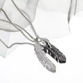 Feather-Knit Titanium Steel Layering Necklace