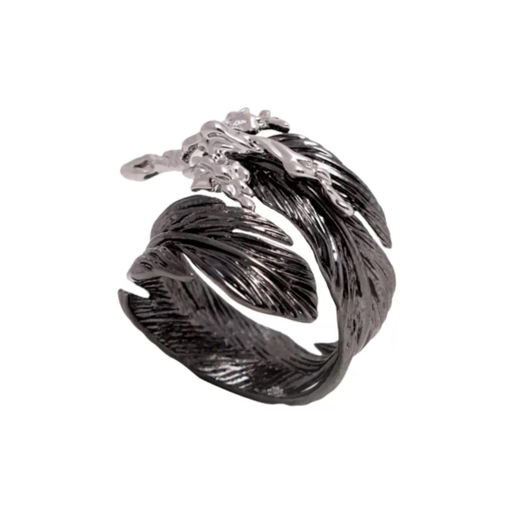 Feather Ring Black/White